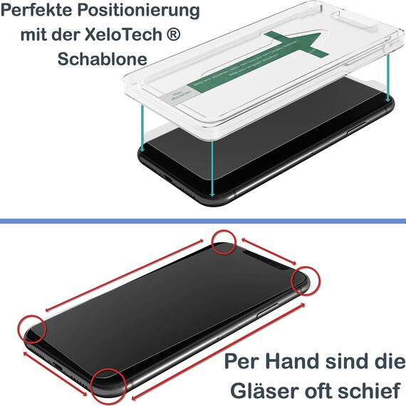 XeloTech Premium Schutzglas für iPhone Xr oder iPhone 11 [3xStück] - hochwertiger Displayschutz - robuste Schutzfolie aus Panzerglas - 9H+ Glasfolie