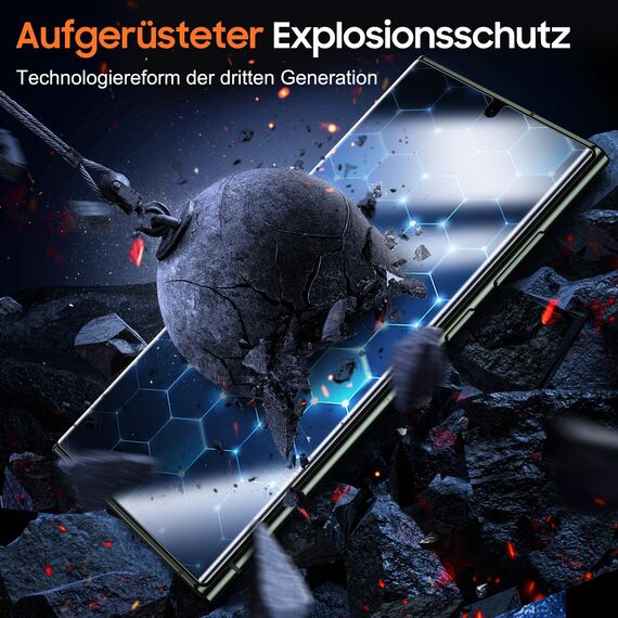 UniqueMe für Samsung S22 Ultra/S23 Ultra Schutzfolie Sichtschutz, 2 Stück 28° Folie 7H Vollständige Abdeckung Privacy Screen Protector Displayschutz Blasenfrei, Einfache Installation