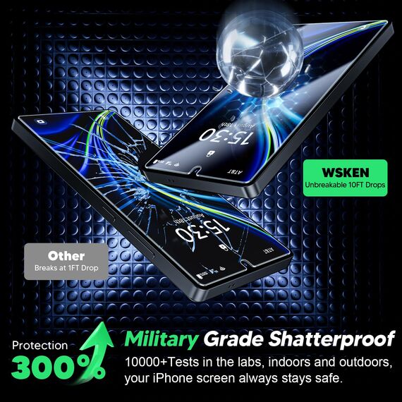 WSKEN für Samsung Galaxy S25+Plus/S24+Plus für Panzerglas - [Auto Dust Elimination] Full Screen 9H Unzerbrechlich Militär-Hartglas HD Klar Schutzfolie Displayschutz,Anti-Fingerabdruck, Bläschenfrei