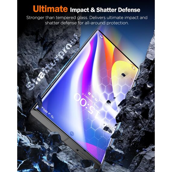LK für Samsung Galaxy S23 Ultra Schutzfolie [Bahnbrechende Nano-Keramik] Displayschutzfolie [Militärischer Fallschutz] Vollabdeckung [Blasenfrei] Upgrade von Schutzfolie, 2 Stück