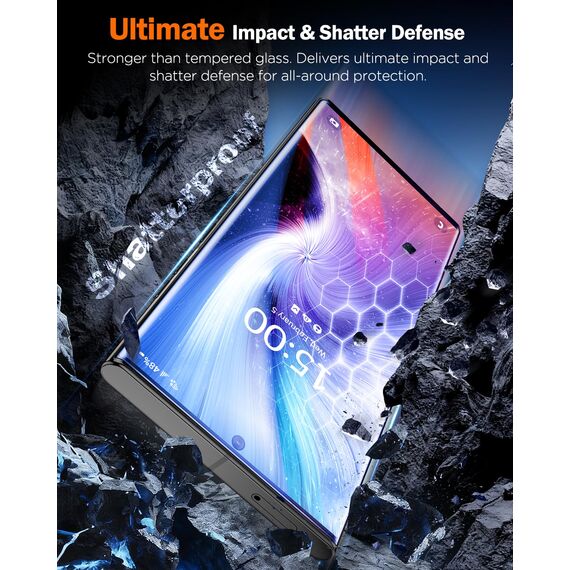 LK für Samsung Galaxy S22 Ultra Schutzfolie [Bahnbrechende Nano-Keramik] Displayschutzfolie [Militärischer Fallschutz] Vollabdeckung [Blasenfrei] Upgrade von Schutzfolie, 2 Stück