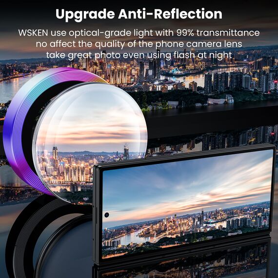 WSKEN für Samsung Galaxy Z Fold 7 Kameraschutz - 9H Härte Kratzfest Blasenfrei,HD Kamera Linse Metallglas Panzer Schutzfolie Displayschutz 5G Zubehör,Anti-Fingerabdruck,Handyhülle Freundlich,Titanium