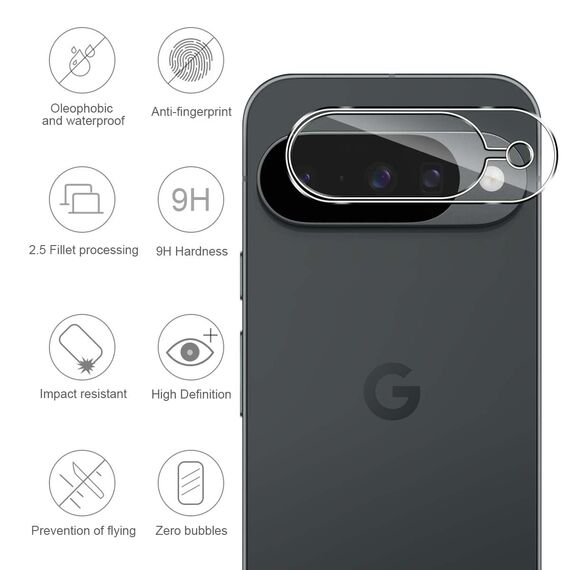 GEEMEE 2 Stück für Google Pixel 10 Kameraschutz für Panzerglas Schutzfolie, 9H Härte HD-Klare Anti- Kratzer Kamera Displayschutz, Blasenfrei Folie Gehärtetes Glas Folie für Google Pixel 10