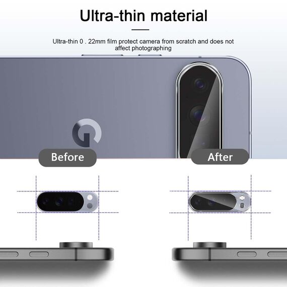 GEEMEE 2 Stück für Google Pixel 10 Pro XL Kameraschutz für Panzerglas Schutzfolie, 9H Härte HD-Klare Anti- Kratzer Kamera Displayschutz, Blasenfrei Folie Gehärtetes Glas Folie