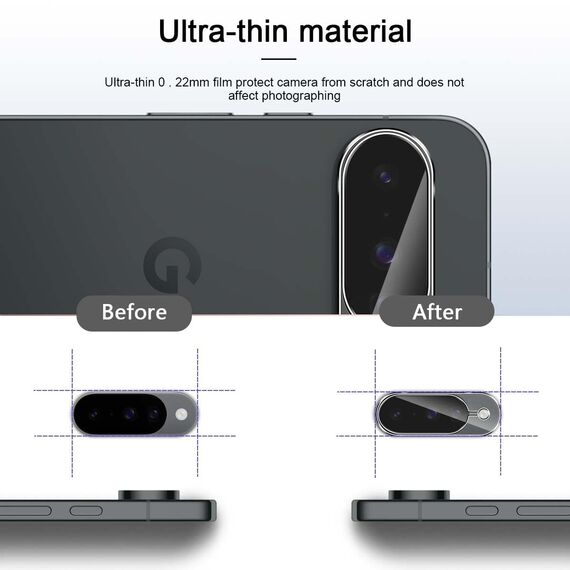 GEEMEE 2 Stück für Google Pixel 10 Kameraschutz für Panzerglas Schutzfolie, 9H Härte HD-Klare Anti- Kratzer Kamera Displayschutz, Blasenfrei Folie Gehärtetes Glas Folie für Google Pixel 10