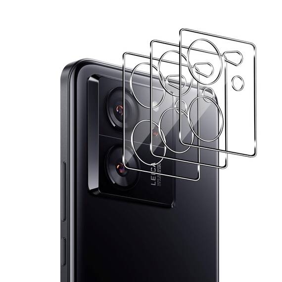 GEEMEE 3-Stück für Xiaomi Mi 13T/Xiaomi 13T Pro Kamera für Panzerglas Schutzfolie, 9H Härte HD-Klare Anti- Kratzer Kamera Displayschutzfolie, 2.5D Blasenfrei Folie Gehärtetes Glas Kameraschutz.