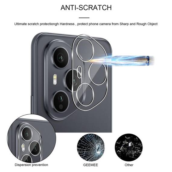 GEEMEE 2 Stück für Honor 400 Pro Kameraschutz für Panzerglas Schutzfolie, 9H Härte HD-Klare Anti- Kratzer Kamera Displayschutz, Blasenfrei Folie Gehärtetes Glas Folie für Honor 400 Pro