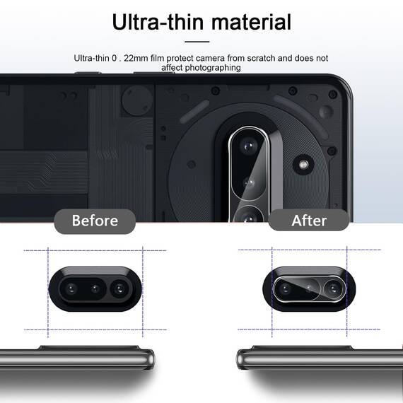 GEEMEE für 2 Stück Nothing Phone 3A Kameraschutz für Panzerglas Schutzfolie, 9H Härte HD-Klare Anti- Kratzer Kamera Displayschutz, Blasenfrei Folie Gehärtetes Glas Folie für Nothing Phone 3A