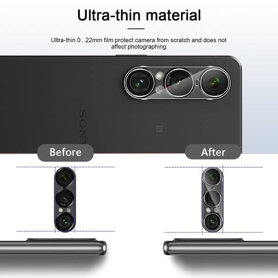 GEEMEE für 2 Stück Sony Xperia 1 VII Kameraschutz für Panzerglas Schutzfolie, 9H Härte HD-Klare Anti- Kratzer Kamera Displayschutz, Blasenfrei Folie Gehärtetes Glas Folie für Sony Xperia 1 VII