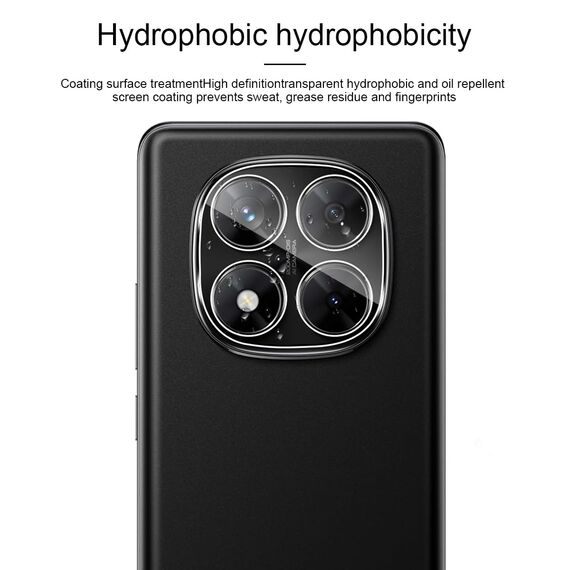 GEEMEE 2 Stück kompatibel mit Xiaomi Redmi Note 14 Pro 4G Kameraschutz für Panzerglas Schutzfolie, 9H Härte HD-Klare Anti- Kratzer Kamera Displayschutz, 2.5D Blasenfrei Folie Gehärtetes Glas Folie
