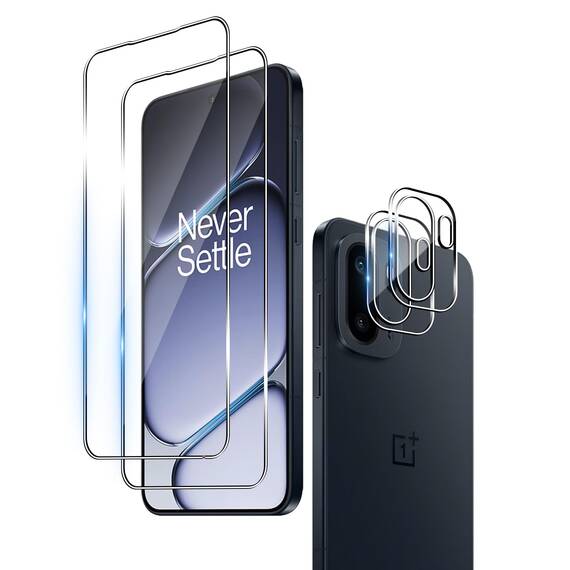 Wookfiss Schutzfolie für Oneplus 15R für Panzerglas, 2 Stück Panzerfolie und 2 Stück kameraschutz, 9H Härte, Anti-Kratz, Anti-Bläschen, HD Klar Displayschutz Folie