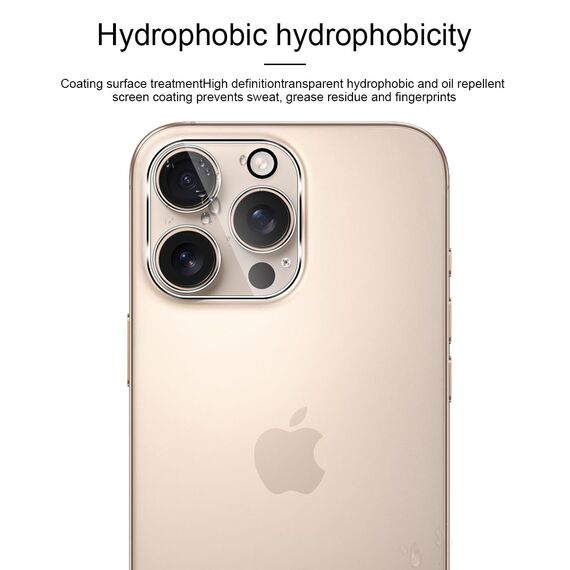 GEEMEE kompatible mit iPhone 16 Pro/iPhone 16 Pro Max Kameraschutz für Panzerglas, 2 Stück 9H Härte HD-Klare Anti- Kratzer Kamera Displayschutzfolie Blasenfrei Folie Gehärtetes Glas