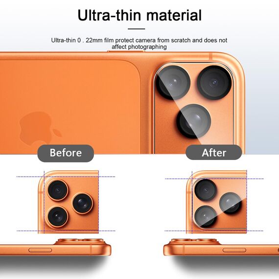 GEEMEE für iPhone 17 Pro Max für Kameraschutz Panzerglas, 9H Filmhärte Gehärtetem Kamera Schutzfolie (Schwarz), 2.5D HD Anti- Kratzer Blasenfrei Hohe Empfindlichkeit Displayschutzfolie- 2 Pack