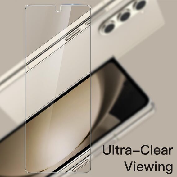 JETech Front Schutzfolie für Samsung Galaxy Z Fold 5, Panzer Schutz Glas Folie Displayschutz mit Einfaches Installationswerkzeug, Hat Keinen Einfluss auf die Hülle, HD Klar, 3 Stück