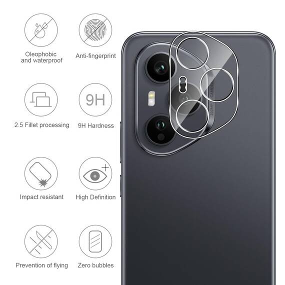 GEEMEE 2 Stück für Honor 400 Pro Kameraschutz für Panzerglas Schutzfolie, 9H Härte HD-Klare Anti- Kratzer Kamera Displayschutz, Blasenfrei Folie Gehärtetes Glas Folie für Honor 400 Pro