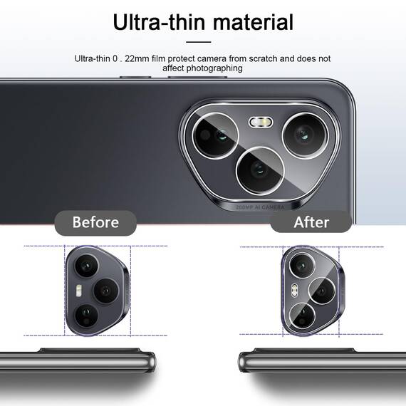 GEEMEE 2 Stück für Honor 400 Pro Kameraschutz für Panzerglas Schutzfolie, 9H Härte HD-Klare Anti- Kratzer Kamera Displayschutz, Blasenfrei Folie Gehärtetes Glas Folie für Honor 400 Pro