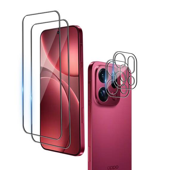 Wookfiss Schutzfolie für OPPO find X9 Pro für Panzerglas, 2 Stück Panzerfolie und 2 Stück kameraschutz, 9H Härte, Anti-Kratz, Anti-Bläschen, HD Klar Displayschutz Folie