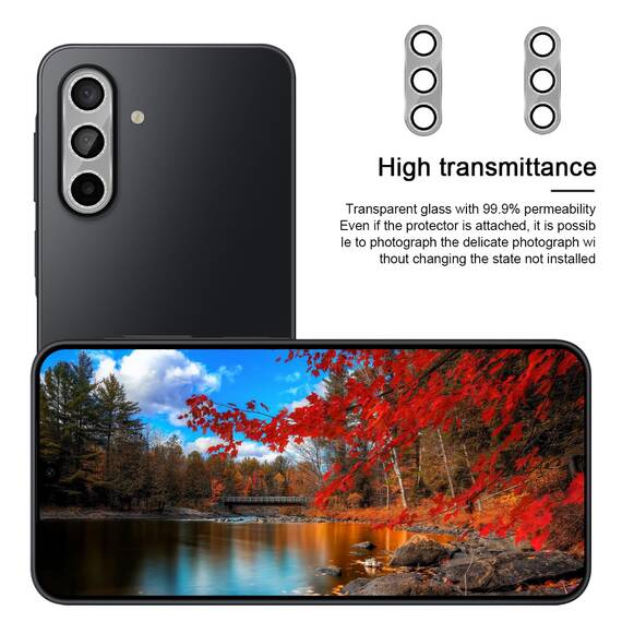 GEEMEE Glitzer Kameraschutz für Samsung Galaxy A17 für Panzerglas, 9H Anti-Kratzer Metall individuelle Linsen Schutzfolien, HD Klar Kamera Schutz Zubehör - Glänzendes Silber