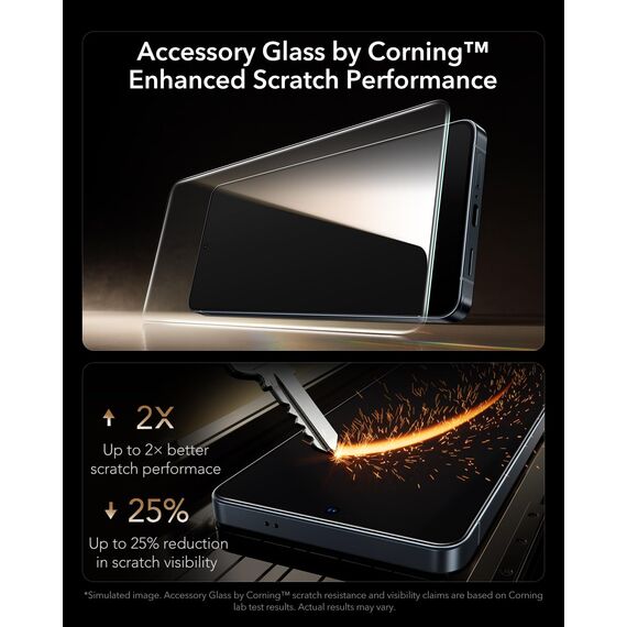 ESR für Samsung Galaxy S26 Ultra für Panzerglas von Corning [3 Sekunden Schnellinstallation], 9H+ Glas Displayschutz Militärstandard Bruchsicher Extrem Robust mit einfacher Befestigung, 3 Stück