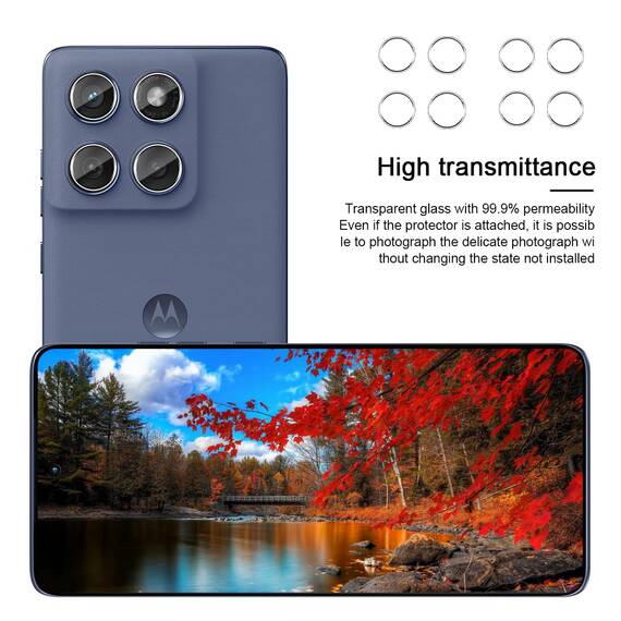 GEEMEE für 2 Stück Motorola Moto Edge 60 Fusion/60 Pro/Edge 60 Kameraschutz für Panzerglas Schutzfolie, 9H Härte HD-Klare Anti- Kratzer Kamera Displayschutz, Blasenfrei Folie Gehärtetes Glas Folie
