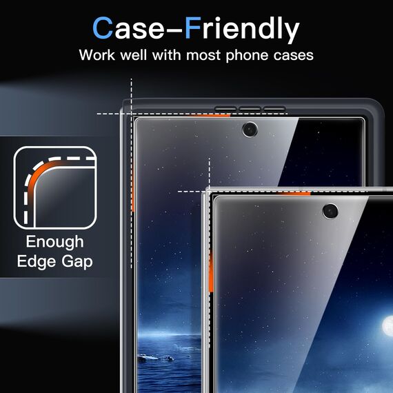 JETech Front Schutzfolie für Samsung Galaxy Z Fold 7 2025, Gehärtetes Glas Displayschutz mit Einfachem Installationswerkzeug, Hat Keinen Einfluss auf die Hülle, HD Klar, 3 Stück