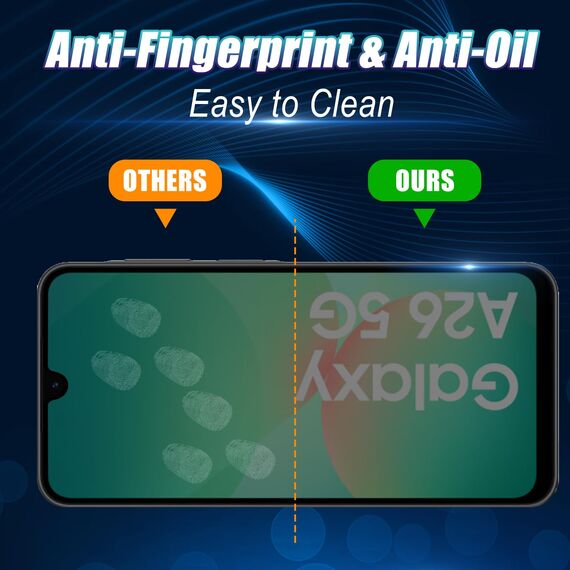 Wookfiss Privacy Schutzfolie für Samsung Galaxy A26/A17 5G für Panzerglas, 2 Stück Sichtschutz Schutzfolie + 2 Stück Kameraschutz, 9H Härte, Anti-Kratz, Anti-Bläschen, Displayschutz