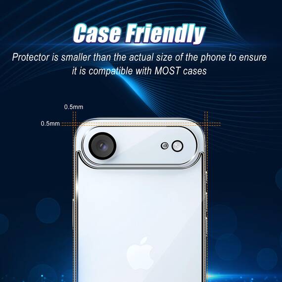 Wookfiss Rückseite Schutzfolie für iPhone 17 Air für Panzerglas, 2 Stück Rückseite Panzerfolie + 2 Stück Kamera Schutzfolie, 9H Härte, HD Displayschutz kompatibel mit iPhone Air