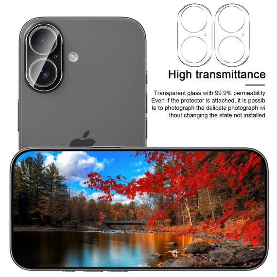 GEEMEE 2 Stück für Kameraschutz Panzerglas Schutzfolie für iPhone 17, 9H Härte HD-Klare Anti- Kratzer Kamera Displayschutz, Blasenfrei Folie Gehärtetes Glas Folie