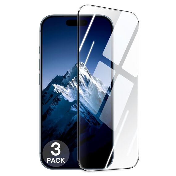 JETech 9H+ Bruchsicher Schutzfolie für iPhone Air, Gehärtete Glas Militärischer Grad Displayschutz mit Einfachem Installationswerkzeug, HD Klar, 3 Stück