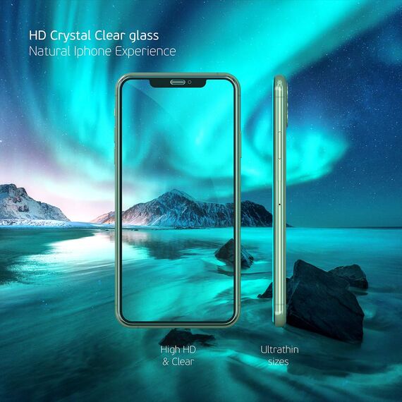 Deppa |2 Stück| Schutzfolie für Iphone 11 Pro Full Screen (5.8 Zoll) mit Schablone Glas Folie 3D - Schutzglas, Displayschutz mit Schablone