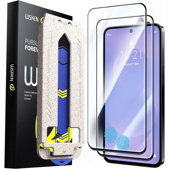 WSKEN für Samsung Galaxy A57 für Panzerglas - [Fingerabdruck Geeignet] 9H+Unzerbrechlich Militär-Sicherheitsglas Volle Abdeckung Displayschutzfolie,Anti-Fingerabdruck,Anti-Bläschen,Fast Unsichtbar