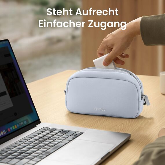 tomtoc Kabel Organizer Tasche, Elektronik EDC Zubehör Kabeltasche Kabelorganizer, Reiseutensilien Koffer Organizer Tech Pouch Geschenk Cable Bag für Handy Netzteil, Ladekabel, Ladestecker, Powerbank