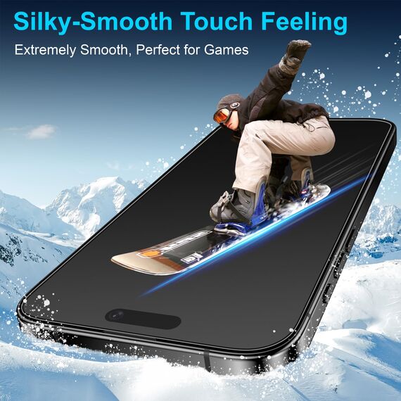 Mothca für Panzerglas Matte für iphone 15 Pro Max, 9H Matte Schutzfolie Screen Protector, 2,5D Displayschutz Folie Blendschutz Anti-Fingerabdruck (6,7 Zoll)