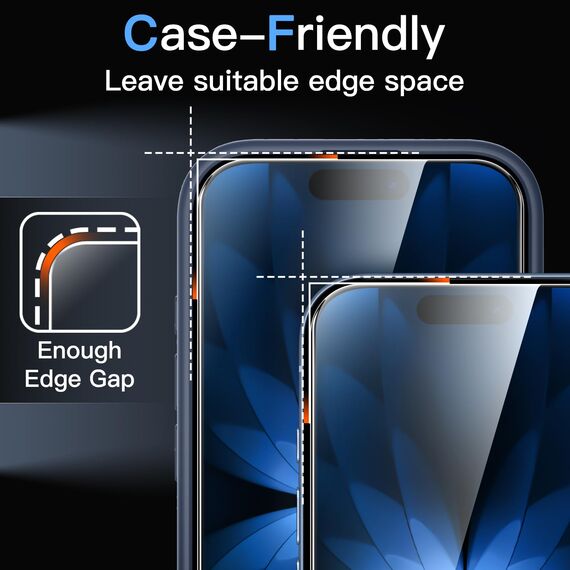 JETech 9H+ Bruchsicher Schutzfolie für iPhone 17 6,3 Zoll, Gehärtete Glas Militärischer Grad Displayschutz mit Einfachem Installationswerkzeug, HD Klar, 3 Stück