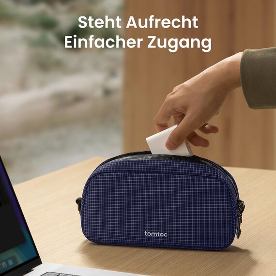 tomtoc Kabel Organizer Tasche, Elektronik EDC Zubehör Kabeltasche Kabelorganizer, Reiseutensilien Koffer Organizer Tech Pouch Geschenk Cable Bag für Handy Netzteil, Ladekabel, Ladestecker, Powerbank