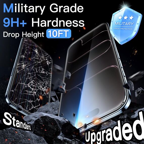 JETech 9H+ Bruchsicher Schutzfolie für iPhone Air, Gehärtete Glas Militärischer Grad Displayschutz mit Einfachem Installationswerkzeug, HD Klar, 3 Stück