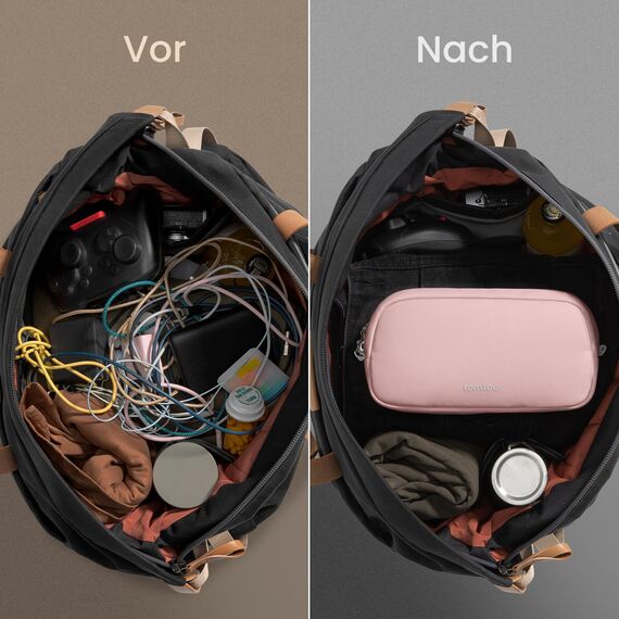 tomtoc Kabel Organizer Tasche, Elektronik EDC Zubehör Kabeltasche Kabelorganizer, Reiseutensilien Koffer Organizer Tech Pouch Geschenk Cable Bag für Handy Netzteil, Ladekabel, Ladestecker, Powerbank