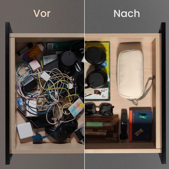 tomtoc Kabel Organizer Tasche, Elektronik EDC Zubehör Kabeltasche Kabelorganizer, Reiseutensilien Koffer Organizer Tech Pouch Geschenk Cable Bag für Handy Netzteil, Ladekabel, Ladestecker, Powerbank