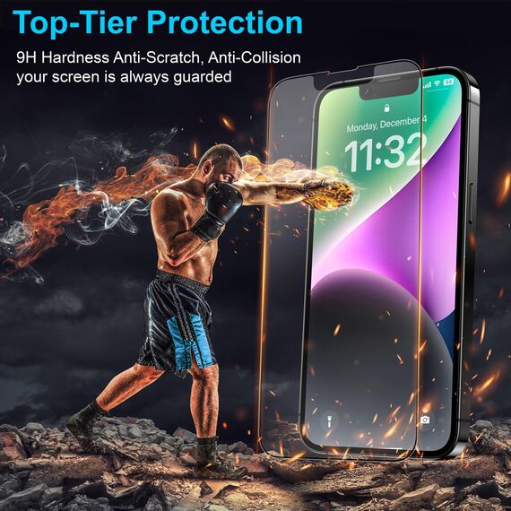 Mothca für Panzerglas Matte für iphone 13 Pro Max/iphone 14 Plus, 9H Matte Schutzfolie Screen Protector, 2,5D Displayschutz Folie Blendschutz Anti-Fingerabdruck (6,7 Zoll)