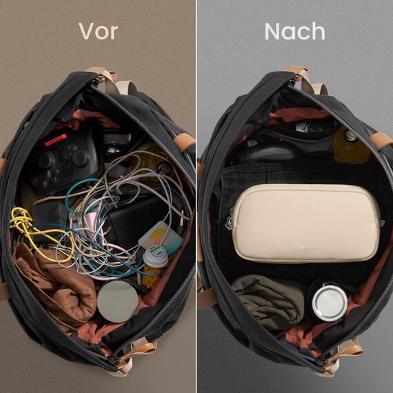 tomtoc Kabel Organizer Tasche, Elektronik EDC Zubehör Kabeltasche Kabelorganizer, Reiseutensilien Koffer Organizer Tech Pouch Geschenk Cable Bag für Handy Netzteil, Ladekabel, Ladestecker, Powerbank