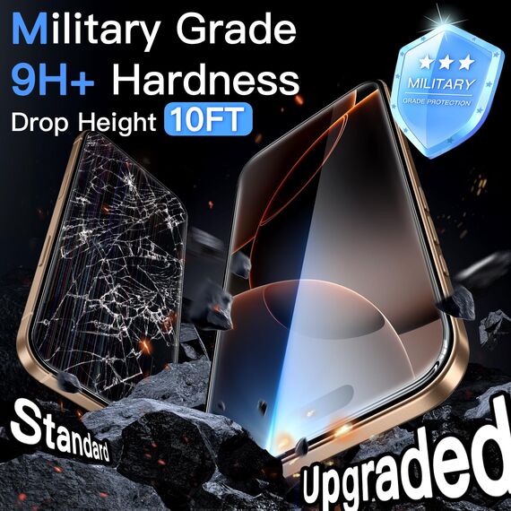 JETech 9H+ Bruchsicher Schutzfolie für iPhone 16 Pro Max 6,9 Zoll, Gehärtete Glas Militärischer Grad Displayschutz mit Einfachem Installationswerkzeug, HD Klar, 3 Stück