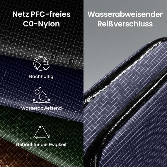 tomtoc Kabeltasche Zubehörtasche, Reise EDC Elektronik Organizer Tasche Kabelorganizer Tech Pouch Bag für Laptop Zubehör, Powerbank, Ladekabel, Ladestecker, Festplatte, DJI Osmo Pocket 3