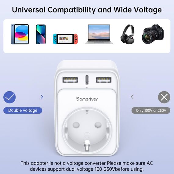 Reiseadapter UK Adapter England Deutschland Stecker Reisestecker Reiseadapter UK mit 2 USB 1USB C (3A) Steckdosenadapter Typ G für England Irland Großbritannien Wand Ladegerät Ladestation