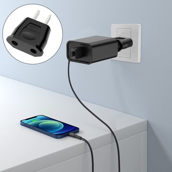 VIEVRE 2 Stück Reiseadapter,EU Adapter, USA Stecker,Reisestecker,Deutschland auf US-Steckeradapter,Europa/US/China/Japan/Kanada/Mexiko Universaladapter