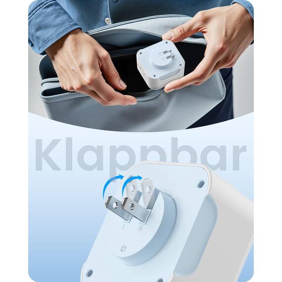 LENCENT Klappbarer Reiseadapter Japan Adapter Deutschland Nach Japan Stecker mit USB-C Steckdosenadapter Reisestecker Typ A für USA, Kanada, Mexiko, Thailand
