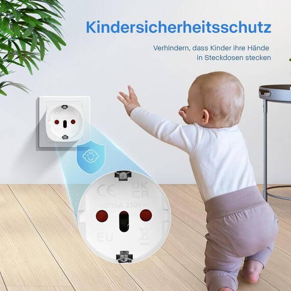 Vutizal Reiseadapter Deutschland-Schweiz Typ J für Ruanda, Liechtenstein