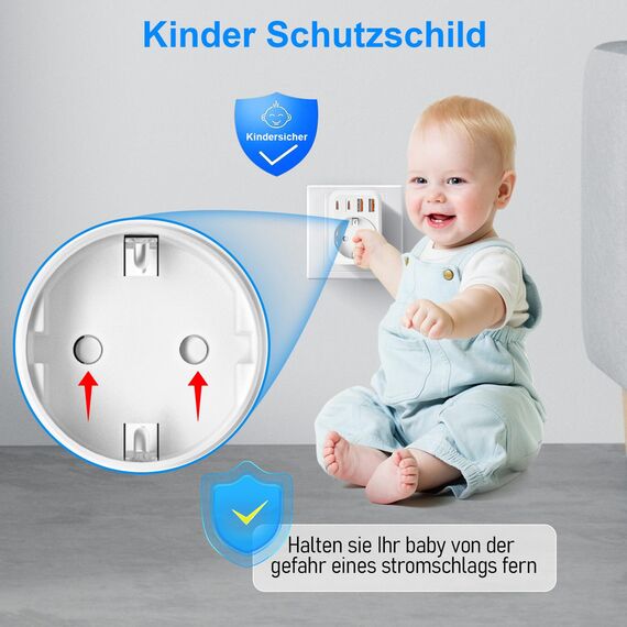 Reiseadapter UK Adapter England Deutschland Stecker mit 1 AC & 2 USB-C & 2 USB-A(3.4A), Reisestecker Typ G Steckdose UK Auf DE EU Steckdosenadapter für England, Irland, Malta, Malediven,Sri Lanka usw