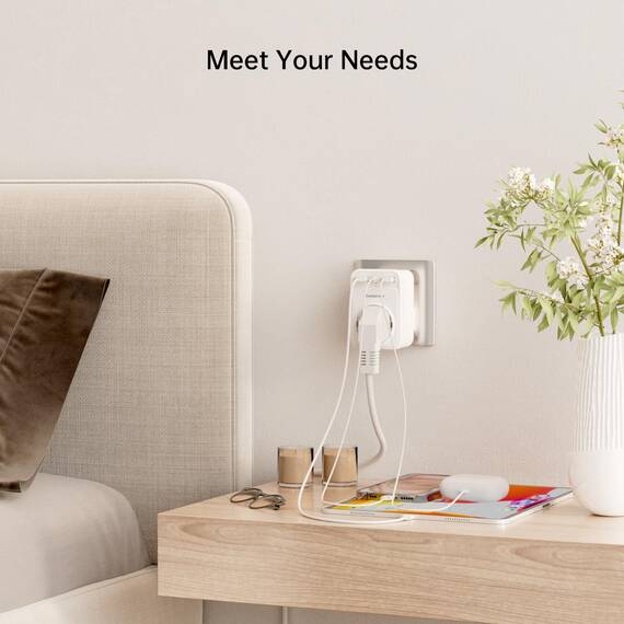 Reiseadapter USA Adapter Amerika Deutschland Stecker mit 2USB 1USB C (3A), 4-in-1 Steckdosenadapter Reisestecker Stromadapter für USA Kanada Thailand Mexiko Wand Ladegerät Ladestation