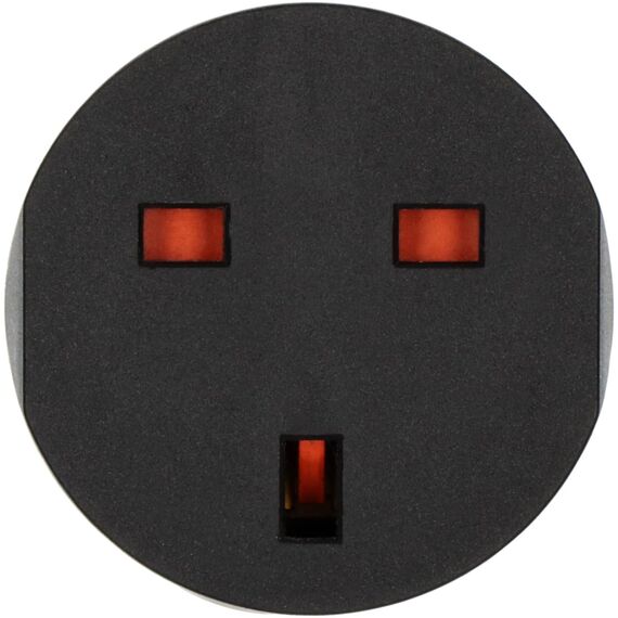 Brennenstuhl Reisestecker/Reiseadapter (Reise-Steckdosenadapter zum Anschluss elektrischer Geräte mit British Standard Stecksystem in Ländern mit Schutzkontakt Stecksystem) schwarz (5er Pack)