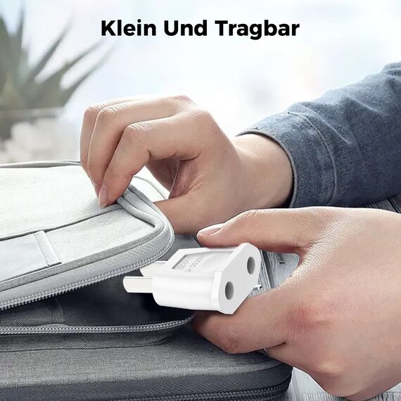 VIEVRE 8 Stück US Adapter, Reiseadapter USA, EU to US Adapter,Steckeradapter USA Deutschland, Deutschland auf US/China/Japan/Kanada/Mexiko Universaladapter für Geräte mit USA-Netzteil, Weiß